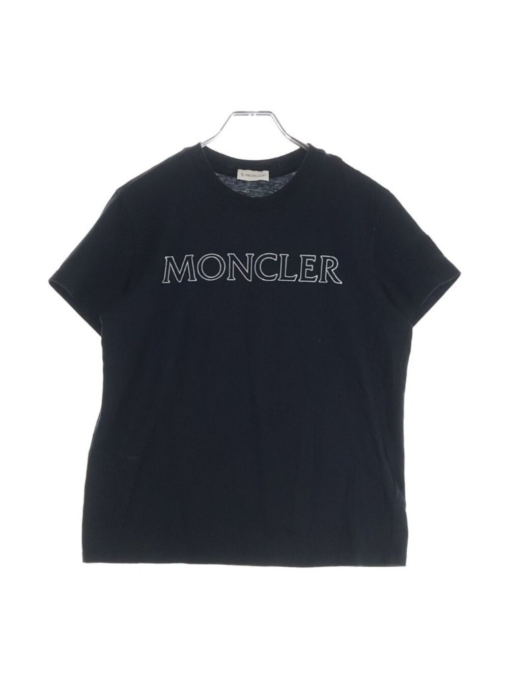 Moncler Front Logo Short Sleeve T-Shirt Black